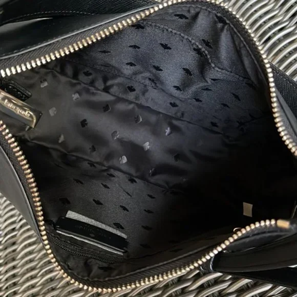 Kate Spade Staci Saffiano Leather Shoulder Bag Black - Picture 7 of 16